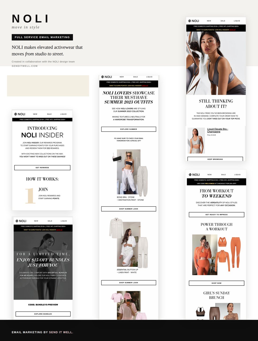 NOLI email designs